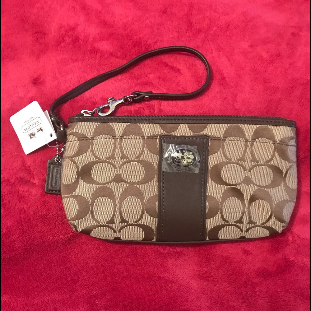 Coach Signature Large Wristlet